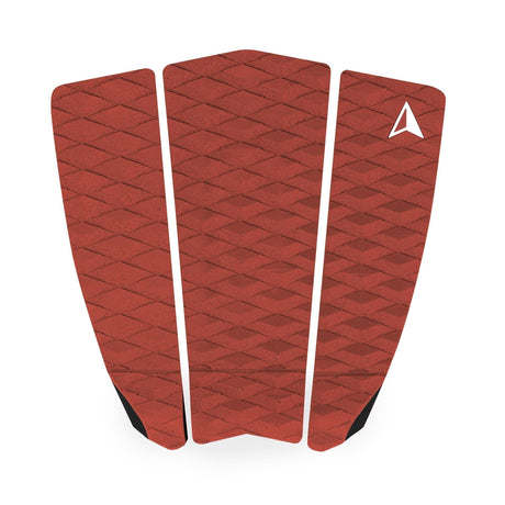 Roam Footpad Deck Grip Traction Pad 3-teilig, rot, strukturiertes Griptape, dreiteiliges Set, Draufsicht