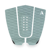 Roam Footpad Deck Grip Traction Pad 3-tlg grün mit Lochdesign, Draufsicht auf Surfboard-Belag mit rutschfester Oberfläche