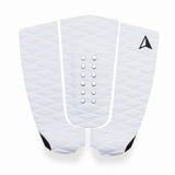 Roam Footpad Deck Grip Traction Pad 3-teilig weiß mit Lochungen, Draufsicht auf strukturierte Oberfläche