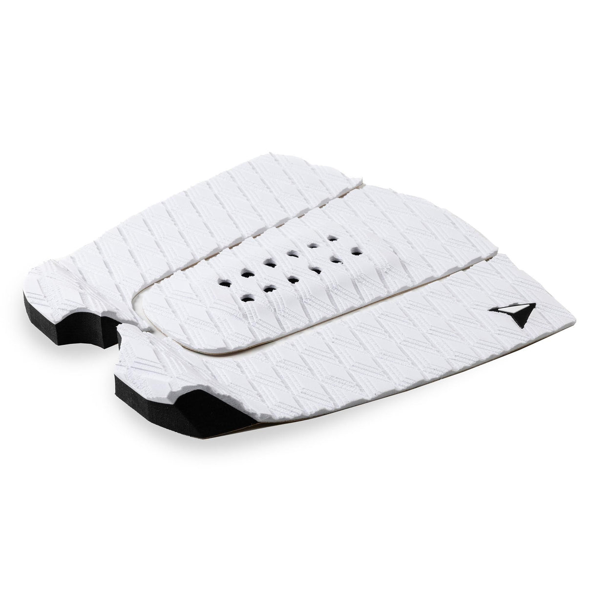 Roam Footpad Deck Grip Traction Pad 3-tlg weiß mit Lochung, dreiteiliger Greifbelag für Surfboard aus Kautschuk