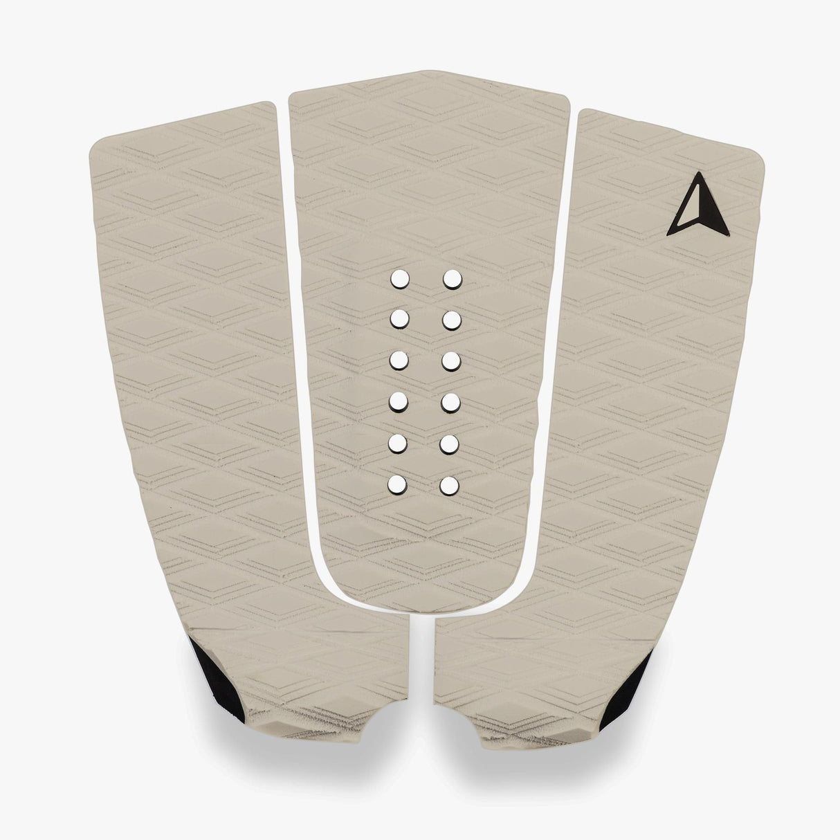 Roam Footpad Deck Grip Traction Pad 3-teilig beige mit Lochdesign, Draufsicht