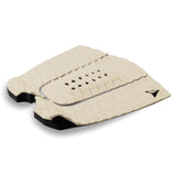 Roam Footpad Deck Grip Traction Pad 3-teilig in Creme mit Löchern, rutschfeste Oberfläche, Draufsicht