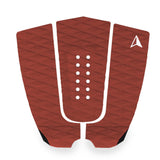 Roam Footpad Deck Grip Traction Pad 3-tlg in Rot mit Lochstruktur, dreiteilige Griffmatte Vorderansicht