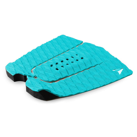 Roam Footpad Deck Grip Traction Pad 3-teilig in Türkis mit Lochstruktur, dreiteiliges Set aus strukturiertem Material für Surfboards, Draufsicht