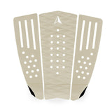 Roam Footpad Deck Grip Traction Comp Pad in Beige mit weißen Griffflächen und dreieckigem Design, Draufsicht