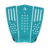 Roam Footpad Deck Grip Traction Comp Pad in Türkis mit weißen Griffflächen und Noppen, Draufsicht