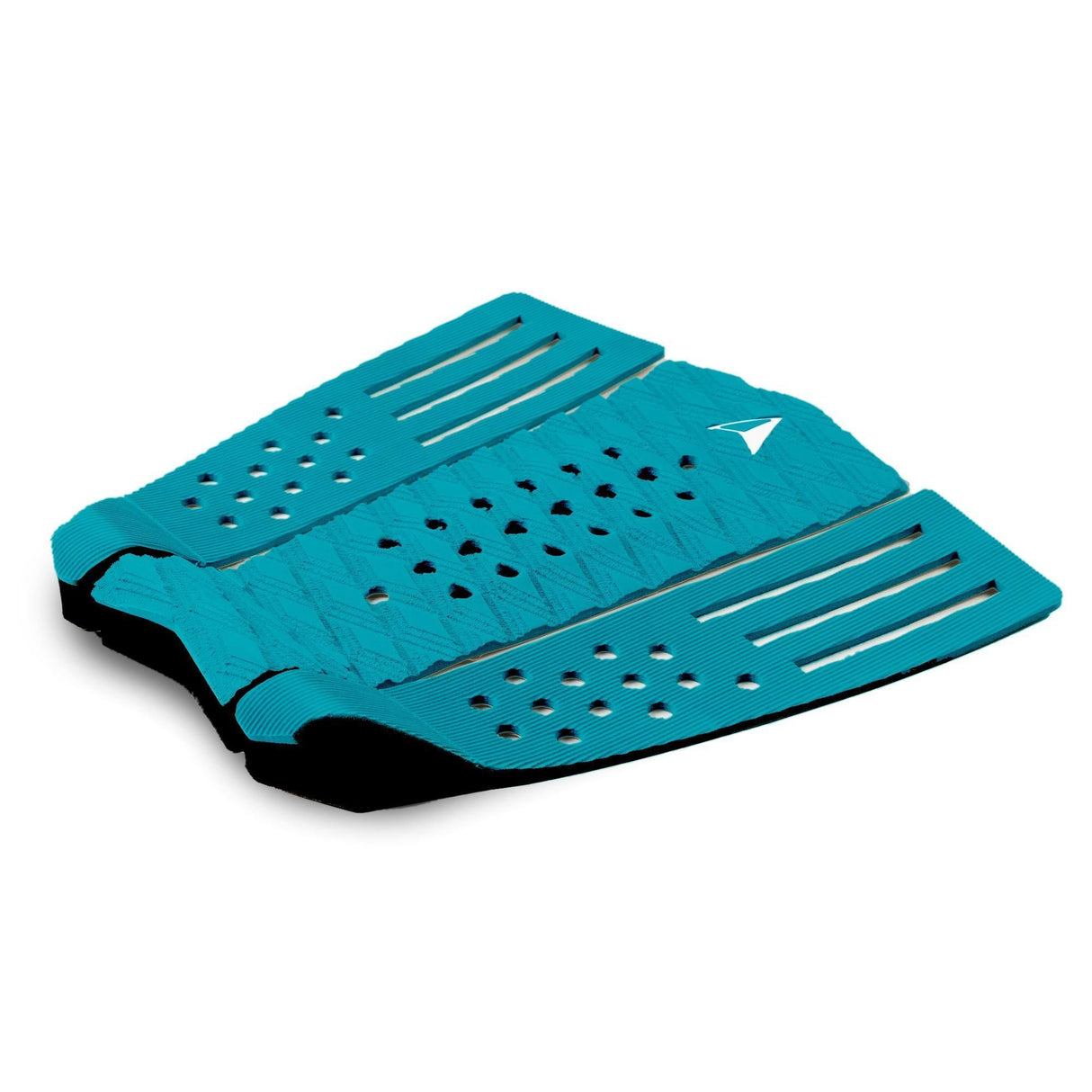 Roam Footpad Deck Grip Traction Comp Pad in Türkis mit Grip-Noppen und Rillen, Draufsicht