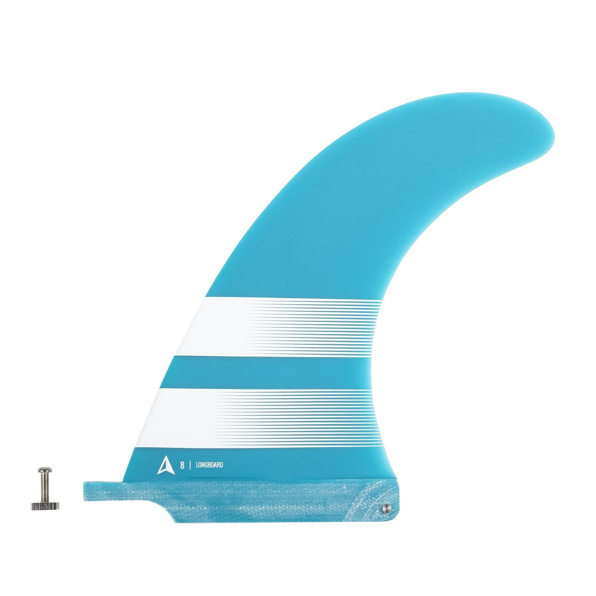 ROAM Surfboard Single Finne US Box, türkis-weiß, Kunststoff, Frontalansicht mit Größenvergleich