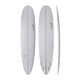 NSP 2026 Butter Knife Surfboard, grau, Draufsicht und Seitenansicht, Funboard mit gerundeter Nose