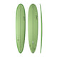 NSP 2026 Pro 9 Surfboard grün, Draufsicht und Seitenansicht, Funboard mit dunkelgrüner Kante