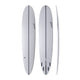 NSP 2026 Pro 9 Surfboard in Weiß, 360-Grad-Ansicht mit Deck-, Boden- und Seitenansicht