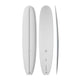 NSP 2026 Sleep Walker Surfboard weiß, Draufsicht und Seitenansicht, längliches Design mit abgerundeter Spitze