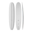 NSP 2026 Sleep Walker Surfboard weiß, Draufsicht und Seitenansicht, längliches Design mit abgerundeter Spitze