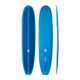 NSP 2026 Sleep Walker Surfboard in Blau, Draufsicht und Seitenansicht, längliches Design mit abgerundeter Spitze