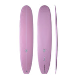 NSP 2026 Sleep Walker Surfboard in Rosa, Draufsicht und Seitenansicht