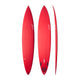 NSP 2026 Equalizer Surfboard rot, Draufsicht und Seitenansicht, Fiberglas