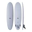 NSP 2026 Double Up Surfboard hellblau, Draufsicht und Seitenansicht mit Finnen