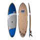 NSP 2026 Allrounder Surfboard blau-weiß-beige mit Korkoberfläche, Draufsicht und Seitenansicht