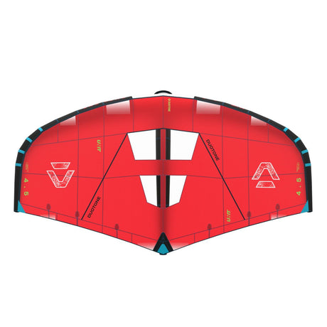 Duotone Unit 2027 Kitesegel rot mit schwarzem Rahmen, Frontalansicht