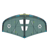 Duotone Unit SLS 2027 Kite, graugrün mit blauem Rahmen, Frontalansicht