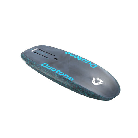 Duotone Sky Style SLS 2027 Kiteboard grau-blau mit Duotone-Branding, Seitenansicht