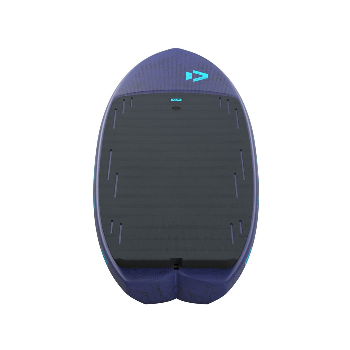 Duotone Crush SLS 2027 Kite-Board blau-schwarz mit Duotone Logo, Draufsicht