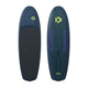 Duotone Skybrid SLS 2027 Kiteboard, Draufsicht, dunkelblau mit neongelben Details, Oberseite und Unterseite
