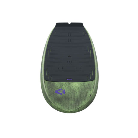 Duotone Trace SLS 2027 Kiteboard grün-schwarz mit Wabenstruktur, Draufsicht