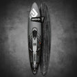 Patrik Speed Wakeboard, schwarz-weiß, Oberseite und Unterseite, modernes Design mit Patrik-Logo und Speed-Beschriftung