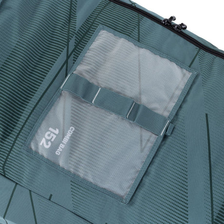 Duotone Combibag 2027 Organizer-Tasche in Blaugrün mit transparenten Fächern, Draufsicht