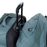 Duotone Team Bag 2027 in Blaugrau und Dunkelblau mit Trolleygriff, Draufsicht auf die Tasche mit strukturiertem Material