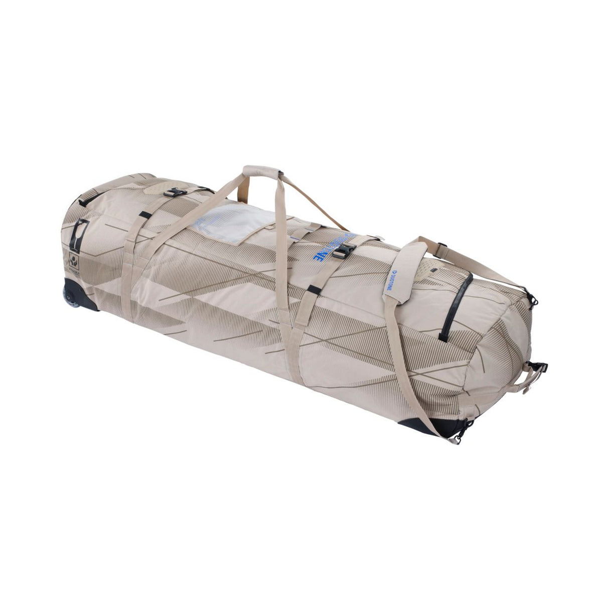 Duotone Team Bag 2027 Traveltasche beige mit Rollen und Tragegriffen, Seitenansicht