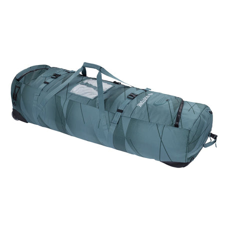 Duotone Team Bag 2027, Traveltasche in Blaugrau mit Duotone-Design, Seitenperspektive, gepolstert mit Tragegriffen und Schultergurt