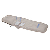 Duotone Boardbag Single Twintip 2027 in Beige mit blauem Logo, Schutztasche für Kiteboard, Draufsicht
