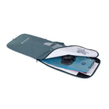 Duotone Boardbag Single Twintip 2027, grau-blau, gepolsterte Transporttasche mit geöffnetem Fach, zeigt blaues Twintip Board