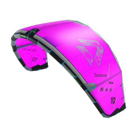 Duotone Neo 2027 Lenkdrachen in Neon-Pink mit schwarzen Streben, Frontalansicht