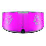Duotone Neo 2027 Kite, Magenta und Grau, gebogene Ansicht von oben mit Duotone-Logo und Größenmarkierungen