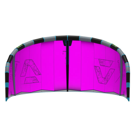 Duotone Neo 2027 Kiteschirm in Magenta mit schwarzem und grauem Rahmen, Draufsicht