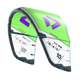 Duotone Neo SLS 2027 Kiteschirm in Neon-Grün und Weiß mit Purple-Akzenten, Frontalansicht