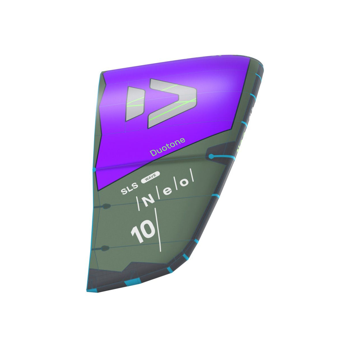 Duotone Neo SLS 2027 Kite, violett-grau mit silbernem Logo, Größe 10, Seitenprofil