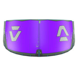 Duotone Neo SLS 2027 Kite violett mit grauem Rahmen, Draufsicht auf aufgeblasene Kitesegel mit Duotone-Logo und Luftkammern
