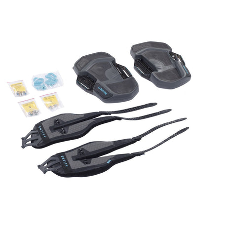 Duotone Entity Ergo 2027 Kite-Trapez Set schwarz mit Pads und Zubehör, Draufsicht