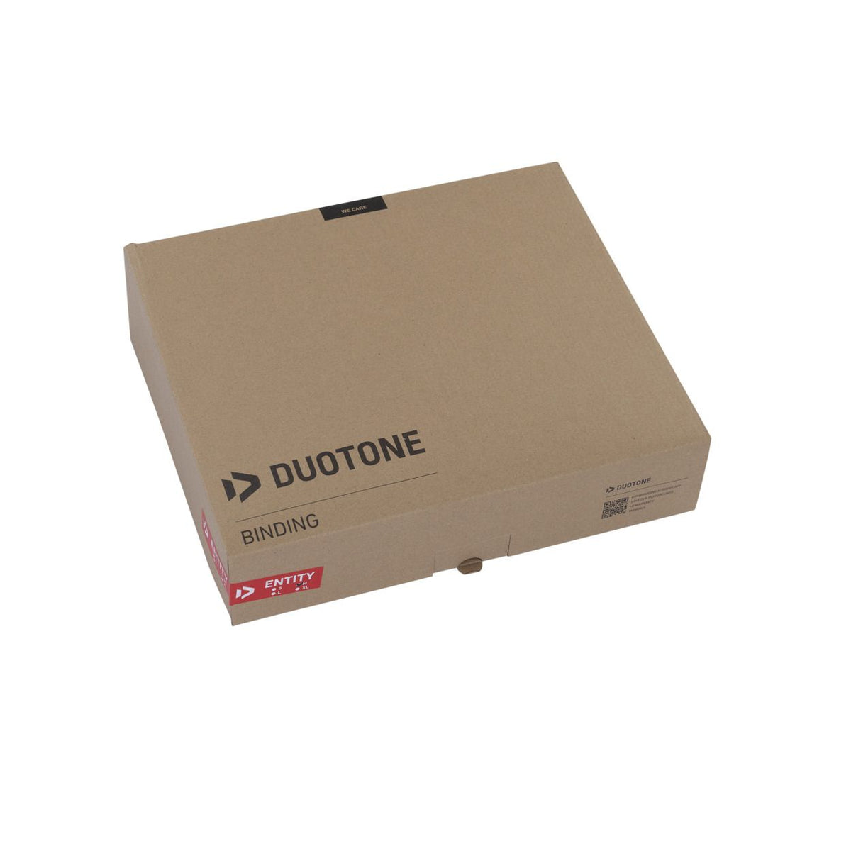 Duotone Entity Ergo 2027 Bindung in Kartonverpackung, Draufsicht auf beiges Paket mit Markenlogo