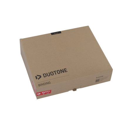 Duotone Entity Ergo 2027 Bindung in Kartonverpackung, Draufsicht auf beiges Paket mit Markenlogo