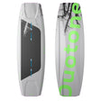 Duotone TS Freestyle SLS 2027 Kiteboard, Draufsicht, grau-weiß mit neongrünem Design und schwarzen Details