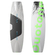 Duotone TS Park 2027 Kiteboard, weiß-grau-neongrün, Oberseite und Unterseite, Direktansicht