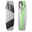 Duotone TS Big Air SLS 2027 Kiteboard, Doppelansicht mit grauem und neongrünem Design, Oberseite und Unterseite