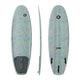 Duotone Provoke 2027 Kiteboard in Grün-Violett, 360-Grad-Ansicht mit Ober- und Unterseite, Composite-Material mit modernem Design