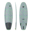 Duotone Provoke 2027 Kiteboard in Grün-Violett, 360-Grad-Ansicht mit Ober- und Unterseite, Composite-Material mit modernem Design