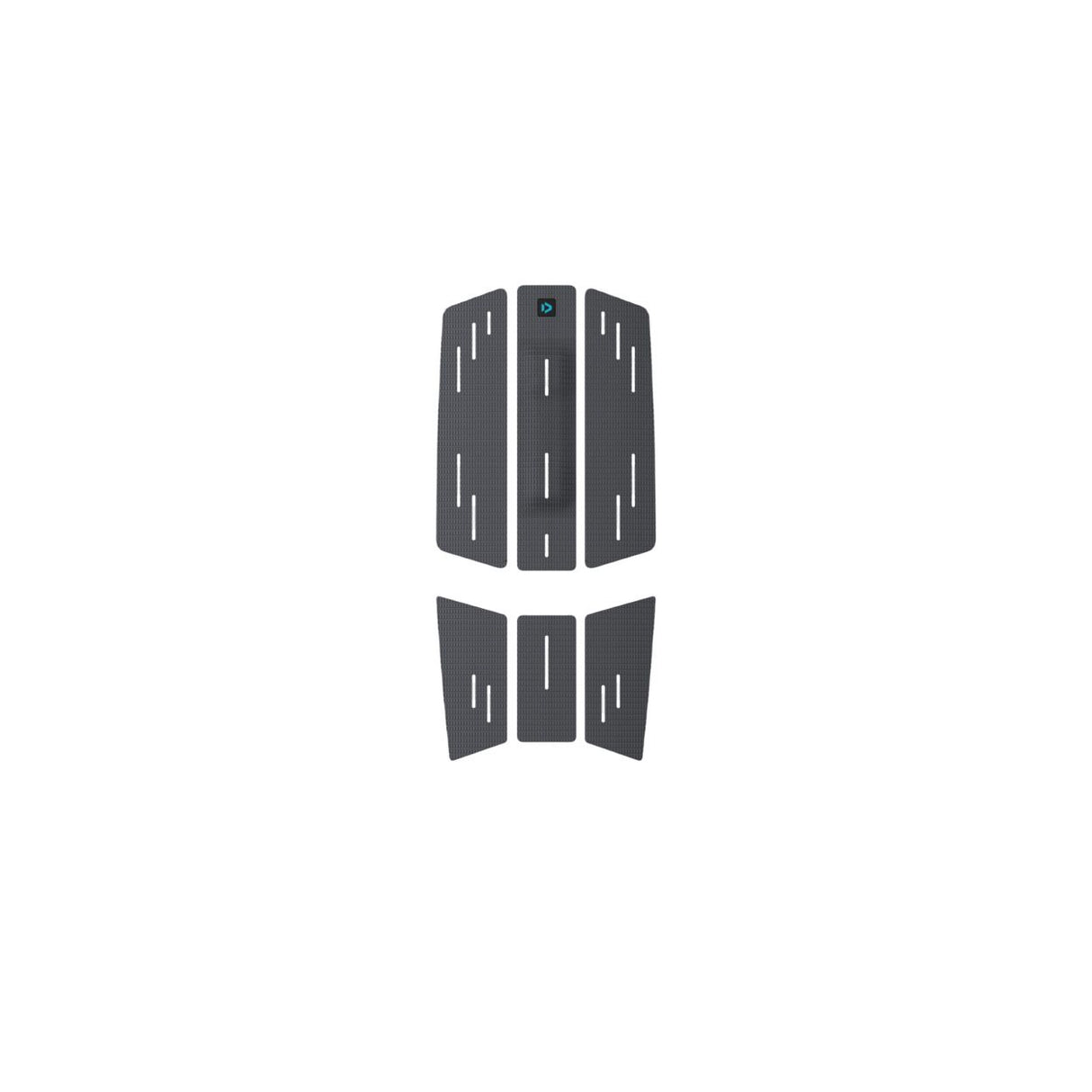 Duotone Traction Pad Front 2027 in Grau mit Rillen-Muster, Draufsicht